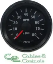 VDO Cockpit Vision Tachometer 52mm 0-8000rpm 12V tacho 333015031