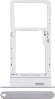 SIM Card Tray + Micro SD Card Tray Holder Slot Replacement Compatible with Galaxy A16 SM-A165F,SIM Card Tray Replacement (Sliver)