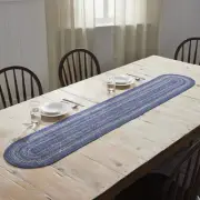 Farmhouse 13"x72" Table Runner Blue Great Falls Kitchen Table Decor VHC Brands