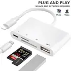 USB OTG Camera Connection Kits w/SD TF Card Reader Charging Port for iPad iPhone