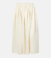 [Gabriela Hearst] Gabriela Hearst Chiara linen midi skirt AU 16 white