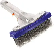 CHILDWEET Robust Pool Brush Aluminum Handle 5 Steel Wire Brush Head Perfect for Pool Tile Cleaning