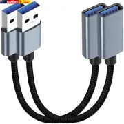 2Pack USB 3.0 Extension Cable, Short USB Extension Cable Male to Female Durable