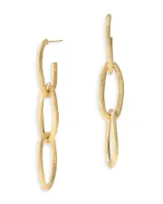 Marco Bicego 18K Yellow Gold Jaipur Link Polished Triple Link Drop Earrings OS