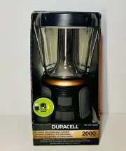 Duracell 2000 Lumen LED TRI Power Solar Rechargable Lantern Lighting New