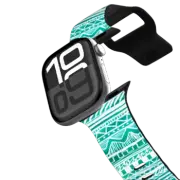 Apple Watch Series 10 (46mm) Impact Band Turquoise Aztec Pattern