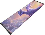PDZRMY Purple Dragon Fantasy Washable Runner Rug 2’ x 6’ Non-Slip Kitchen Runner Rug for Hallways Entryway Bedroom Living Room Floor Carpet Runner- Soft Thin Mat for Family Pet
