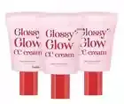 3x Glossy Glow CC Cream UVA/UVB Sunscreen Waterproof Nourish SPF50 PA+++ 10g.