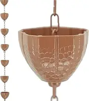 DFTDFYXYRain Chain Outdoor Rain Chains Rain Water Catcher Rain Chains for Gutters 3.2-26.2FT Decorative Rain Chain with Hooks and Fixings for Eaves Drainage,Outdoor Decor,Patio, Drainage,1.5m(4.9ft)