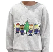 Peanuts Kid's Charlie Brown Light-Up Holiday Crewneck Sweatshirt M