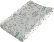 Boho Western Cow Skull Cactus Rainbow Baby Changing Pad Covers Boy Girl 32''x16'' Western Cowboy Cactus Mountain Moon Stars Fitted Diaper Change Table Mats Soft Breathable Cradle & Bassinet Sheets