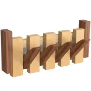 Coat Rack Wall Mount Wood,OLETNY Coat Hooks Wall Mounted Wooden with 4 Flip-D...