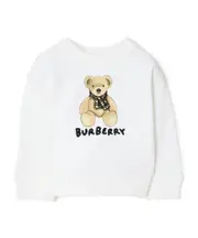 Burberry Kids Bear-Printed Crewneck Sweatshirt 2,18M,6M,24M,12M White