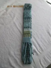 Women's Kersh 84" Blue Acrylic Nylon Mohair Muffler Scarf Sequins New with Tag