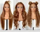 Sunkissed Highlights Series, 13x6 Full Glueless Body Wave Lace Frontal Wig Pr...