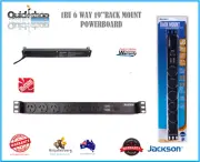 Rack Mount Power Board 6 Way Outlet 19" 1RU PDU Strip Rail Surge Protect Jackson