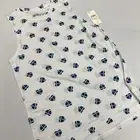 NWT Modern Lux Sleeveless Lightweight Football Hearts Tank Top White Blue Large