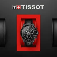 在飛比找Yahoo奇摩購物中心優惠-TISSOT 天梭 官方授權 V8系列三眼計時皮帶腕錶 送禮