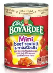 Chef Boyardee Mini Beef Ravioli and Meatballs, 15 Oz Can