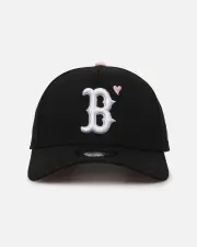 [New Era] New Era Boston Red Sox 'Pink Satin Hearts 2.0' 9forty A-frame Snapback Black/pink - Size ONE ONE Pink