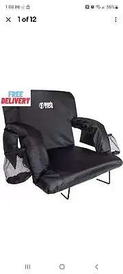 Wide Stadium Seat for Bleachers - Stadium Chair with Back Support, Comfy Cushion