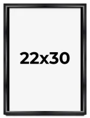 22x30 Shadow Box Frame Black | 1.25 inches Deep Real Wood Contemporary Shadowbox