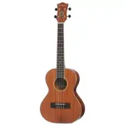 Tiki '5 Series' Mahogany Solid Top Electric Tenor Ukulele with Hard Case (Natura