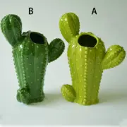 Ceramic Cactus Decoration Xmas Gift Figurines Art Craft for Home Ornament