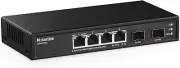 Compact 4-Port 2.5G Ethernet Switch with 2 x 10G SFP+ Slots for High Performance