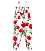 [Dolce & Gabbana Kids] Dolce & Gabbana Kids Floral cotton jumpsuit Y 8 white