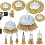 Wire Brush Wheel Cup Brush Set,12 Pack Coarse Crimped 1/4 Inch Shank Wire
