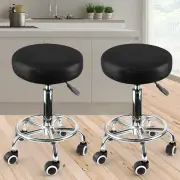 2x Levede Salon Stool Swivel Bar Stools Chairs Barber Lift Hairdressing Round