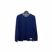 Tommy Hilfiger Denim New With Tags Navy Long Sleeve Neck Logo Tee Shirt Small