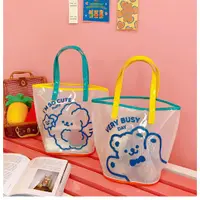 在飛比找蝦皮商城優惠-Baby童衣 韓國ins可愛新卡通小熊透明果凍手提包 透明沙