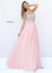 Authentic SHERRI HILL Blush 6 Long Gown Formal Prom Pageant Dress #11179 NWT