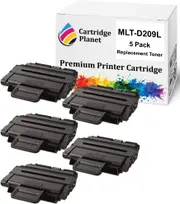 5-Pack Compatible Toner Cartridge for Samsung MLT-D209L MLTD209L SV007A (5,000 Pages) for Samsung ML2855ND SCX4824FN SCX4828FN