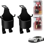 Multifunctional Hook for Car Seat Back,2 in 1 Car Hook ＆ Backseat Cup Holder,Car Seat Headrest Cup Holder with Hooks,Multifunctional Seat Cup Holder Hook for Car,Back Seat Cup Holder (2Pcs)