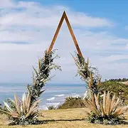 Triangular Wooden Garden Arch Outdoor Wedding Arch Easy Assembly Wood Backdrop for Indoor Outdoor Garden Bridal Party Decoration