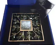 New! Swarovski Crystal Leaves Square Picture Frame Retired By Yasmine Hurel