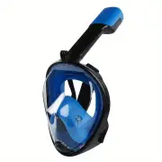 Full Snorkel Goggles 180° Panoramic View Safe Breathing System Diving Glasses With Assorted Colors Adjustable Strips And