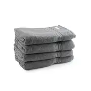4pc Onkaparinga 69x140cm Cotton Flinders Premium Bathroom Towels 600GSM Charcoal