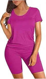 [JUNGE] 2 Piece Matching Sweatsuit Set For Women, Tie Dye Jogger Set Tracksuits Sportswear Workout Clothes Sports Outfits