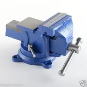 Bench Vise w/ Anvil Swivel 4in Locking Base Tabletop Clamp Heavy Duty Steel NEW