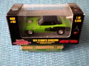 Vintage RACING CHAMPIONS 1970 Plymouth Barracuda Green Die Cast "new in pkg"