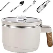 Instant Noodle Bowl with Lid, Large Soup Cups for Ramen Noodles | Large Soup Bowl with Lid,Portable Ramen Cooker,Stainless Steel Thermal Insulated Noodle Bowls
