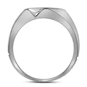 14k White Gold Round Diamond Band Ring 1/2 Cttw