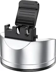 Knife Sharpener for Kitchen: Tungsten Steel & Porcelain 3-Stage Knives Sharpening Stone for Kitchen Scissors, Straight and Serrated Blades, with Suction Cup Hands-Free Safety