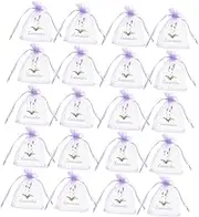 Garneck 20 Pcs Empty Lavender Sachet Bags Drawstring Mesh Organza Pouches for Spices Accessories Fragrance Storage Small Gauze Bags for Home Organization