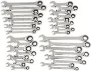 34 Pc. Standard & Stubby Ratcheting Wrench Set, SAE & Metric - 85034