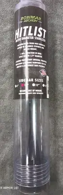 Bowmar Archery Hitlist Micro Diameter Stabalizer 10" w/5oz Weight New!